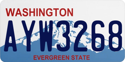 WA license plate AYW3268