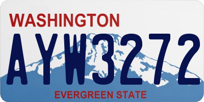 WA license plate AYW3272