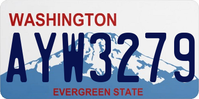 WA license plate AYW3279