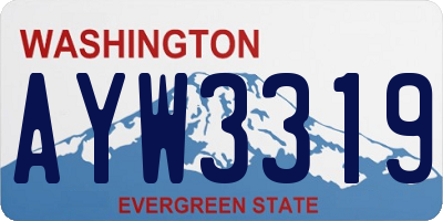 WA license plate AYW3319