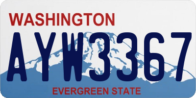 WA license plate AYW3367