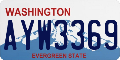 WA license plate AYW3369