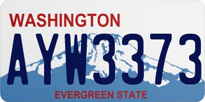 WA license plate AYW3373