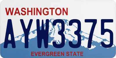 WA license plate AYW3375