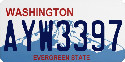 WA license plate AYW3397