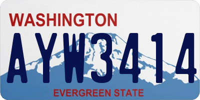 WA license plate AYW3414