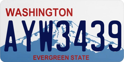 WA license plate AYW3439