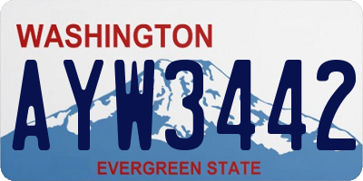 WA license plate AYW3442