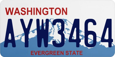 WA license plate AYW3464