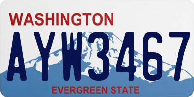 WA license plate AYW3467