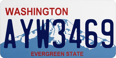 WA license plate AYW3469