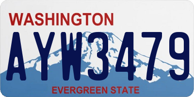 WA license plate AYW3479