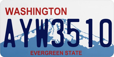 WA license plate AYW3510