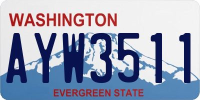 WA license plate AYW3511