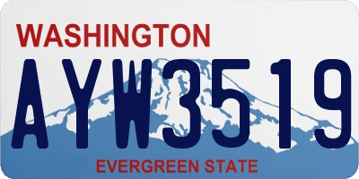 WA license plate AYW3519