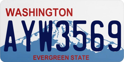 WA license plate AYW3569
