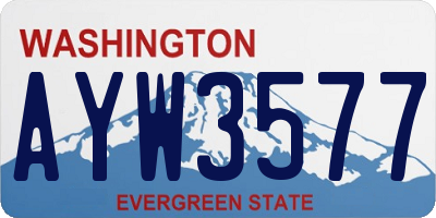 WA license plate AYW3577