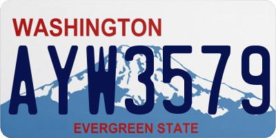 WA license plate AYW3579