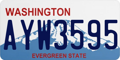 WA license plate AYW3595