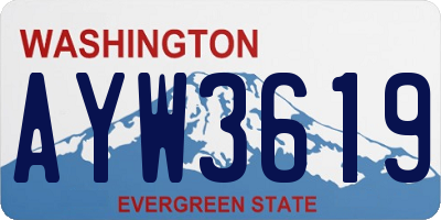 WA license plate AYW3619