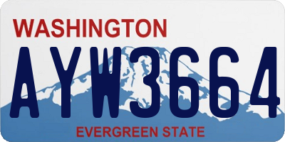 WA license plate AYW3664