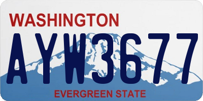 WA license plate AYW3677