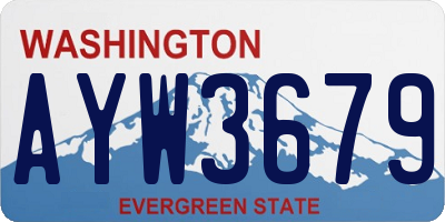 WA license plate AYW3679