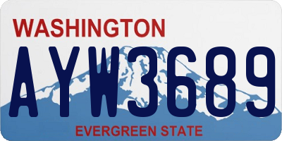WA license plate AYW3689