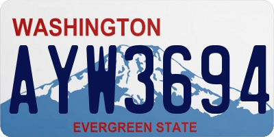 WA license plate AYW3694