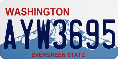 WA license plate AYW3695