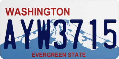 WA license plate AYW3715