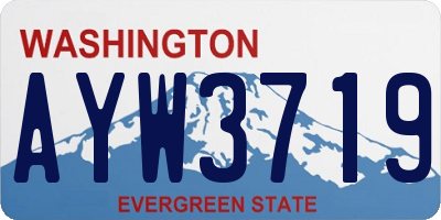 WA license plate AYW3719