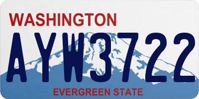 WA license plate AYW3722