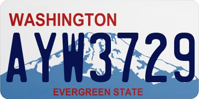 WA license plate AYW3729