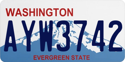 WA license plate AYW3742