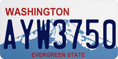 WA license plate AYW3750
