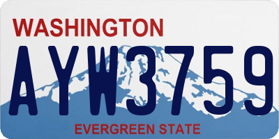 WA license plate AYW3759