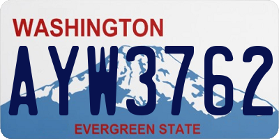 WA license plate AYW3762