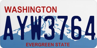 WA license plate AYW3764