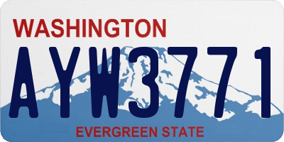 WA license plate AYW3771