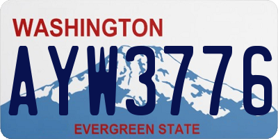 WA license plate AYW3776