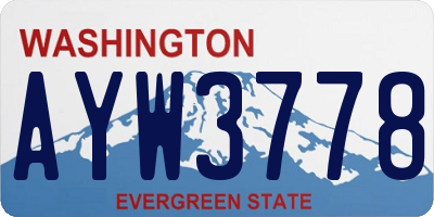 WA license plate AYW3778