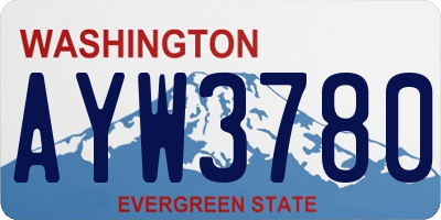WA license plate AYW3780