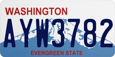 WA license plate AYW3782
