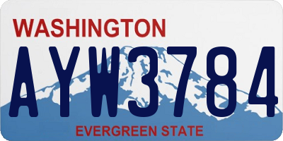 WA license plate AYW3784