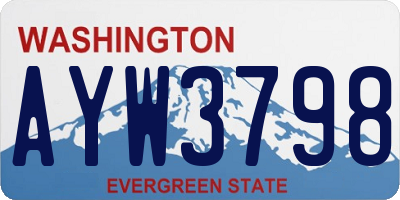 WA license plate AYW3798