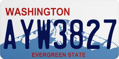 WA license plate AYW3827
