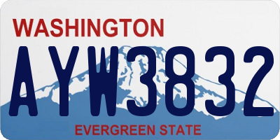 WA license plate AYW3832
