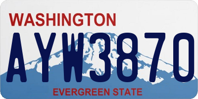 WA license plate AYW3870