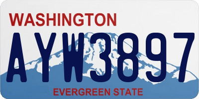 WA license plate AYW3897